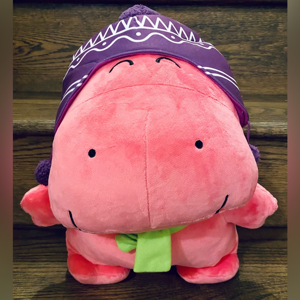 Tabekko Animal Crackers Hippo plush in Winter gears from Japan